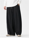 Men's Autumn Simple Japanese Style Wide Leg Scimitar Pants