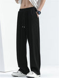 Men's Summer Cool Stripe Quick-Dry Drape Straight Pants