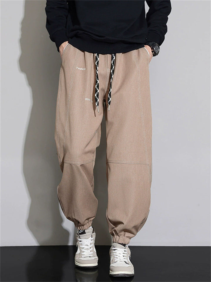 Men's Water Repellent Loose Fit Pockets Cargo Jogger Jeans