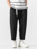 Men's Summer Casual Elastic Straight Cargo Cropped Pants