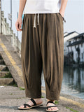 Men's Summer Chinese Style Loose Fit Casual Cuff Harem Pants