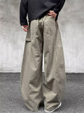 Men's Simple Drape Wide-leg Cargo Pants Casual Loose Fit
