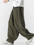 Men's Winter Corduroy Trendy Loose Floor-Length Harem Pants