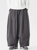 Men's Autumn Simple Japanese Style Wide Leg Scimitar Pants