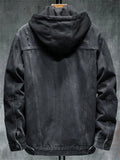 ‌Men's Japanese Style Detachable Thermal Lined Denim Jackets