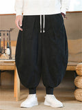 Men's Stylish Oversized Ankle Tied Corduroy Pants