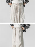 Men's Elastic Waist Warm Corduroy Pants for Autumn Winter