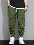 Men's Casual Workwear Jogger Pants Loose Fit Multi-Pockets