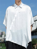 Men's Summer Cool Lapel Loose Short Sleeve Shirts