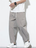 Men's Casual Solid Color Drawstring Harem Pants