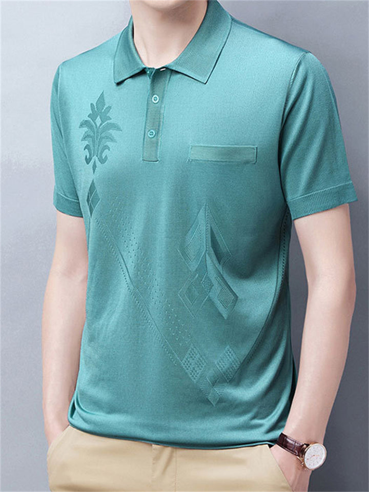 Summer Men's Cool Lapel Short Sleeve Polo Shirts
