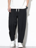 Men's Casual Solid Color Drawstring Harem Pants