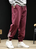 ‌Men's Autumn Retro Striped Loose Fit Workwear Jogger Pants Casual Daily Wear‌