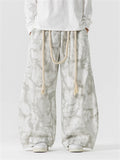 Japanese Style Braided Rope Tie-Dye Oversized Pants for Men