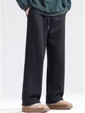 Men's Summer Casual Solid Color Drape Straight Wide Leg Pants