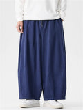 Men's Autumn Simple Japanese Style Wide Leg Scimitar Pants