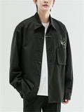 Men's Comfy Bamboo Embroideried Loose Chenille Shirts