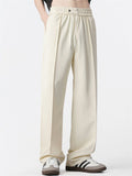 ‌Simple Comfy Spring Drawstring Loose Wide Leg Casual Pants for Men‌
