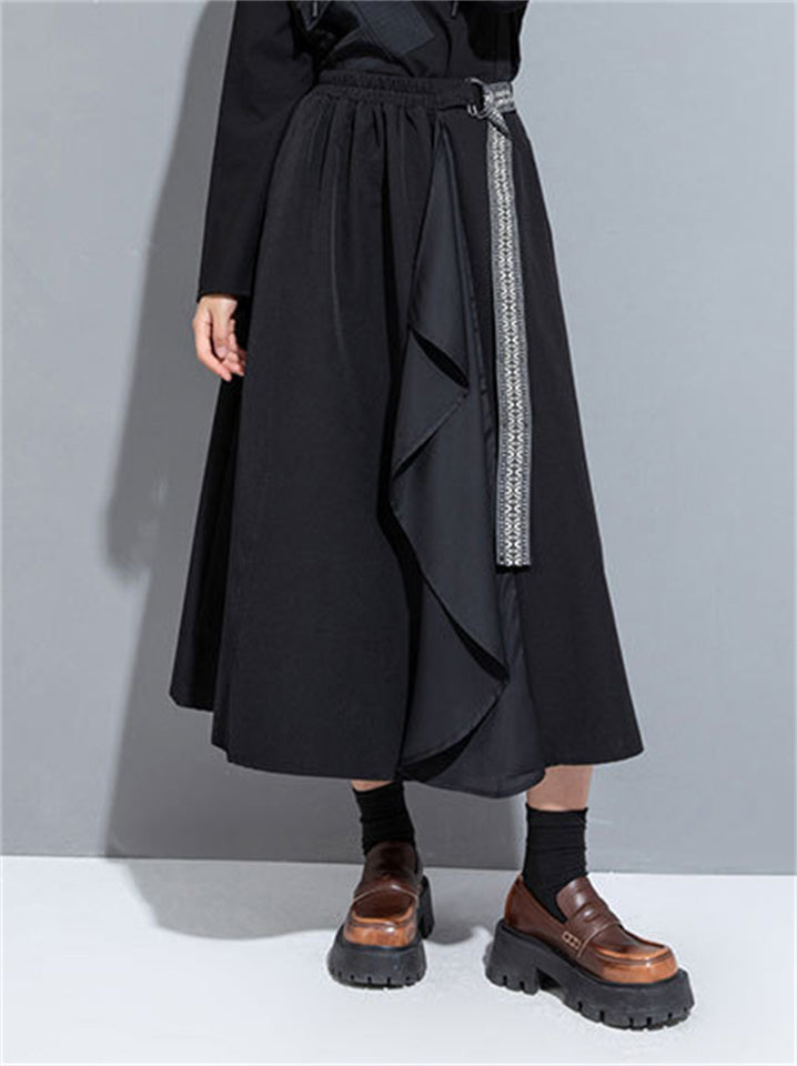 Women's Fashion Patchwork Elastic Tie-waist Skirts