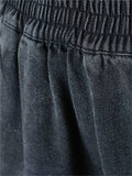 Elastic Waist Retro Wide Leg Jeans