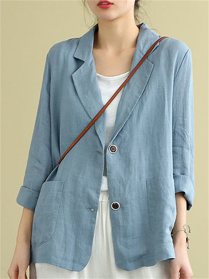 Loose Comfy Cotton Linen Casual Jackets