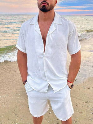 Men's Beach Linen Sets for Summer