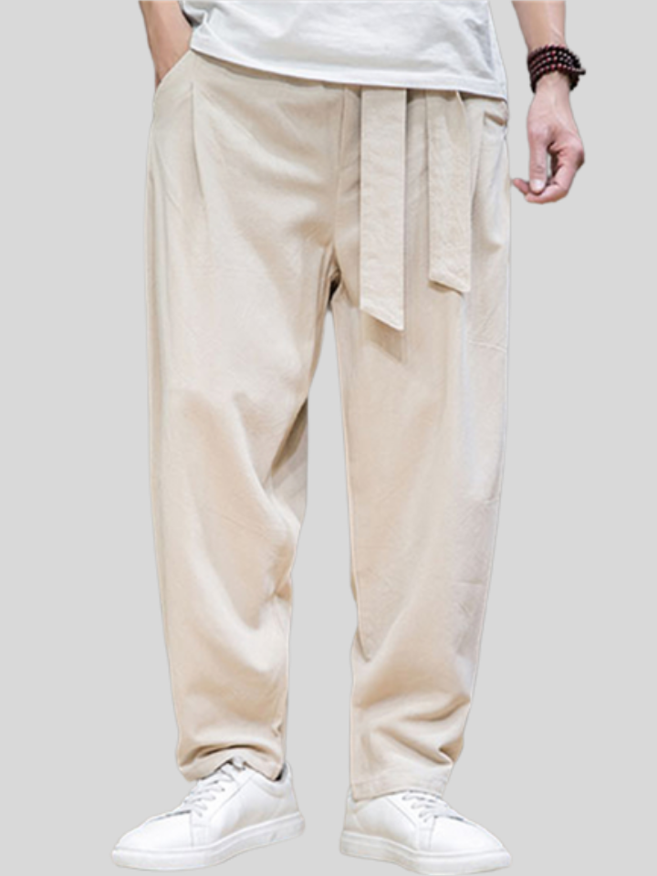 Men's Cotton Linen Chinese Style Simple Lantern Pants