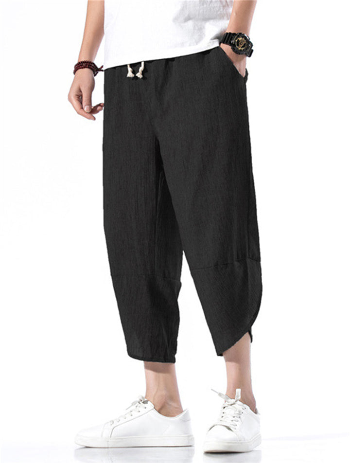 Trendy Comfy Solid Color Pants With Pockets