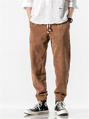 Men's Fashion Skinny Corduroy Pants for Autumn Winter