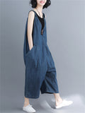 Women's Sliming Loose Casual Cropped Jumpsuits