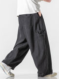 Wide Leg Straight Men's Jeans With Floor Length