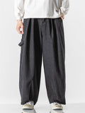 Wide Leg Straight Men's Jeans With Floor Length
