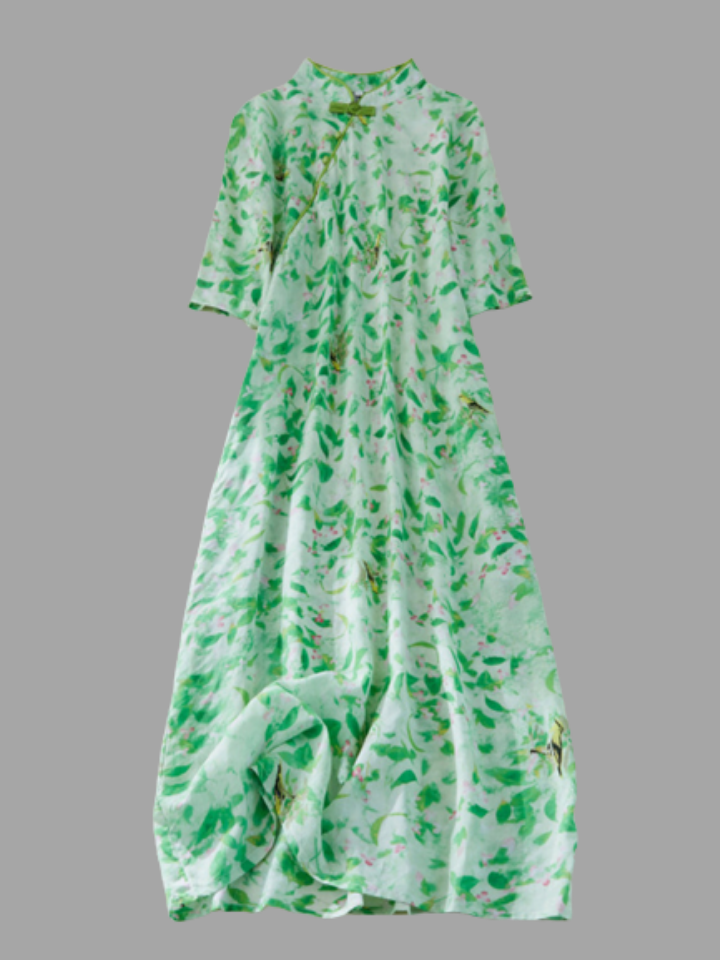 Vintage Loose Fancy Colorful Chinese Style Dresses