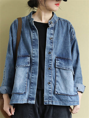 Short Type Loose Jeans Jackets For Women